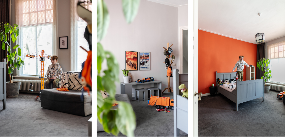 binnenkijken bij kinderkamer oranje Gerrita gewoon-g studio Keeelly kinderkamerinspiratie interieurstylist wooninspiratie